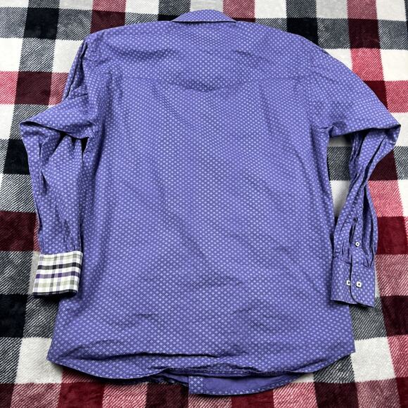 Resistol Shirt Mens M Blue Geometric Square Button Western Cowboy Rodeo‎ Vintage - Picture 10 of 14